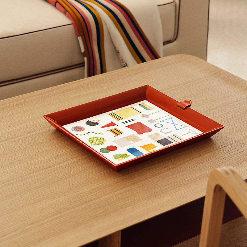 Atrium Saut Hermès tray, small model - Brown | Hermès USA
